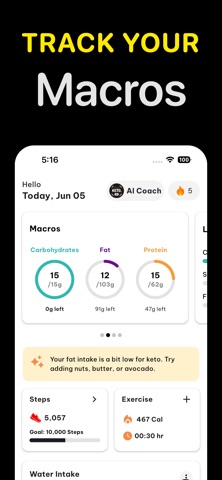 Keto AI - Carb & Macro Tracker Screenshot 5 of 6