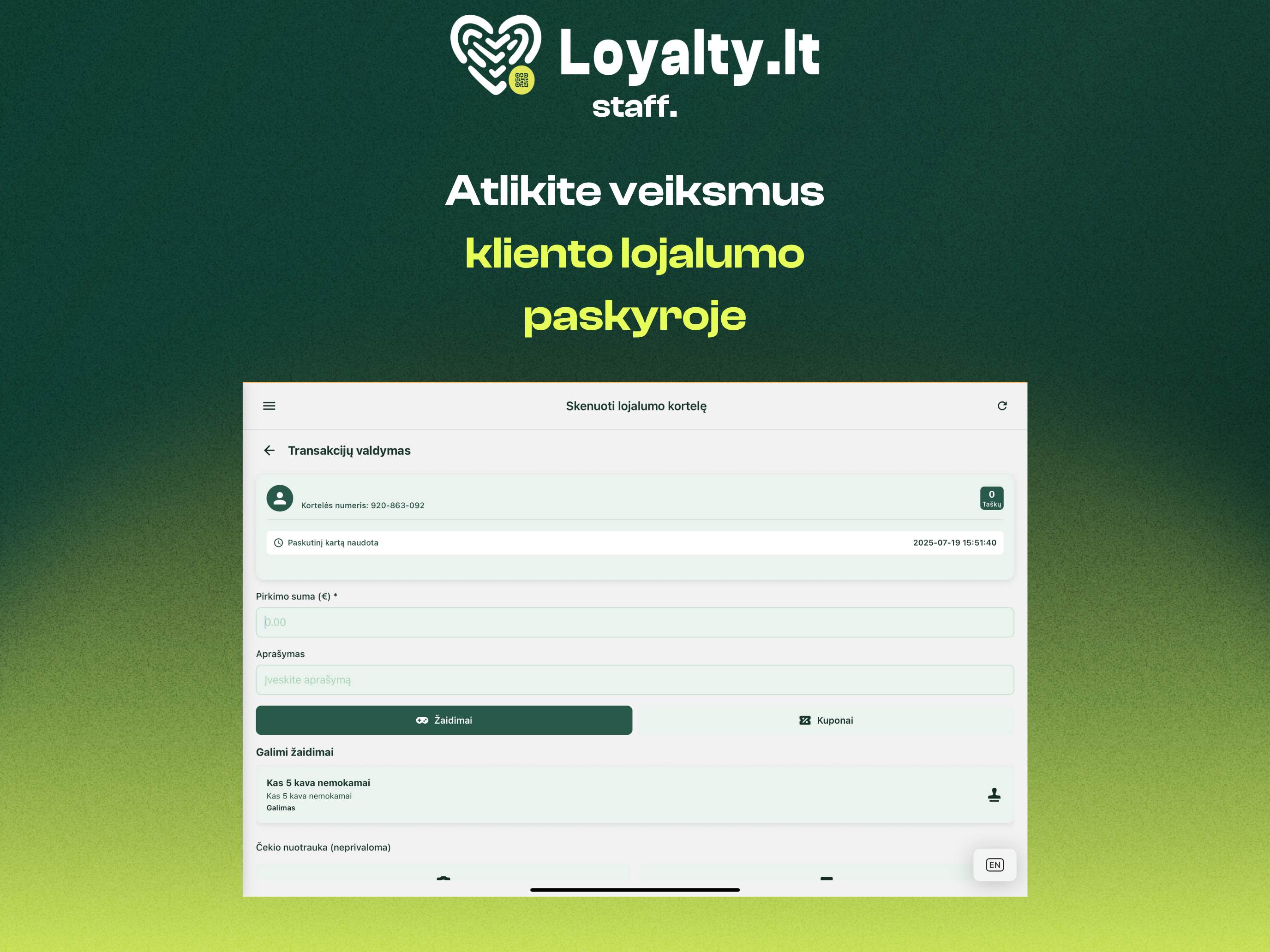 Loyalty.lt Staff screenshot 10
