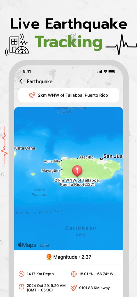Track Earthquake: Map & Alerts - Weather App | MWM