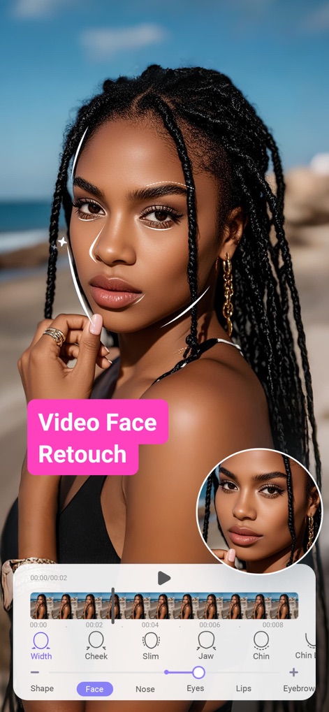 PrettyUp-Portrait Editor Video - Video Face Refinement