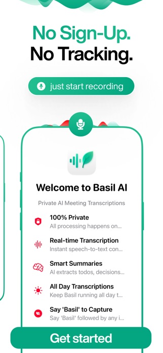 Basil Private AI Note Taker Screenshot 6 of 8