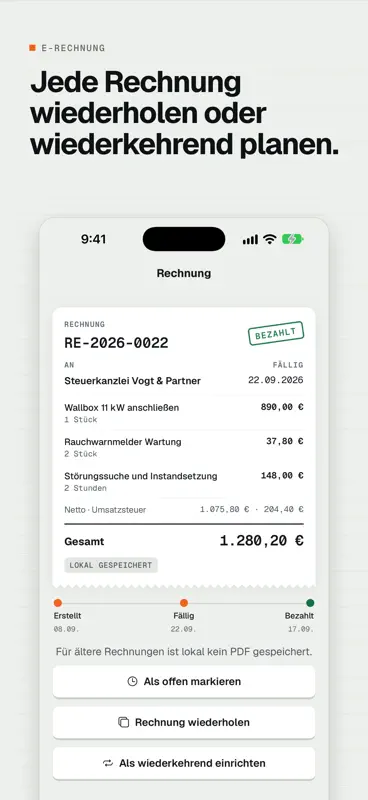 E-Rechnung: Erstellen & Öffnen screenshot 7 of 9