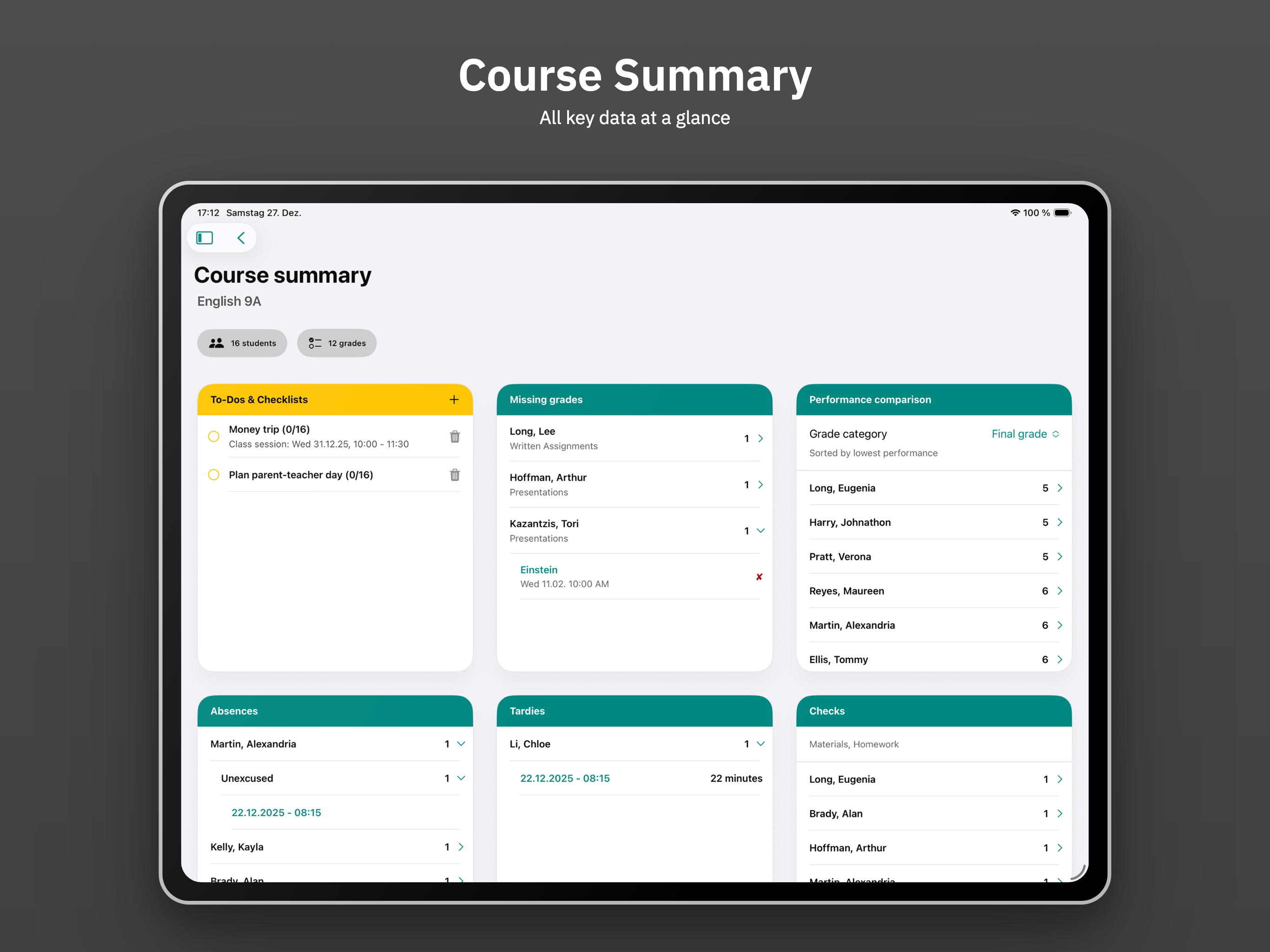 Bunt - Gradebook for Teachers