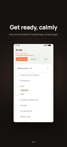 Tino: Baby Tracker & Sleep iPhone screenshot