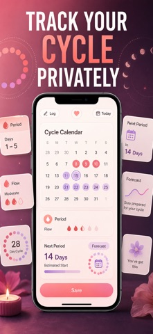 Period Calendar & Cycle iPhone screenshot