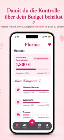 Florine: Budget Planner iPhone screenshot 1