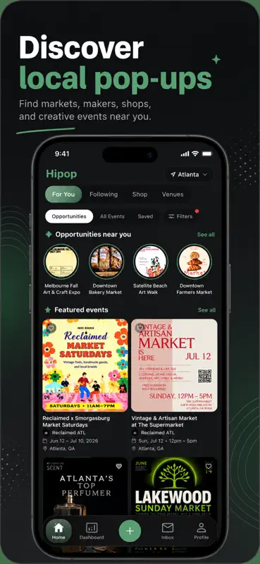 Hipop Markets: Find Pop Ups screenshot 1 of 5