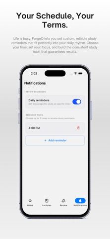 ForgeQ: AI Flashcards from PDF iPhone screenshot