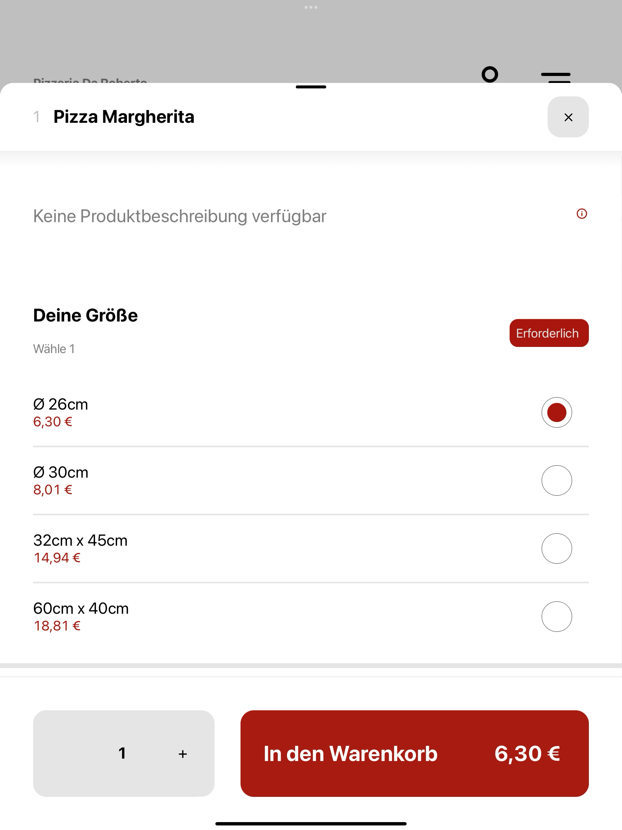 Pizzeria Da Roberto DE