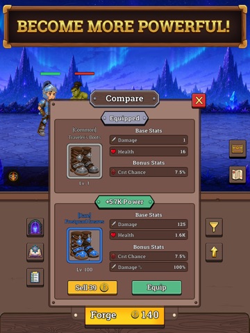 Idle Forge RPG iPad screenshot