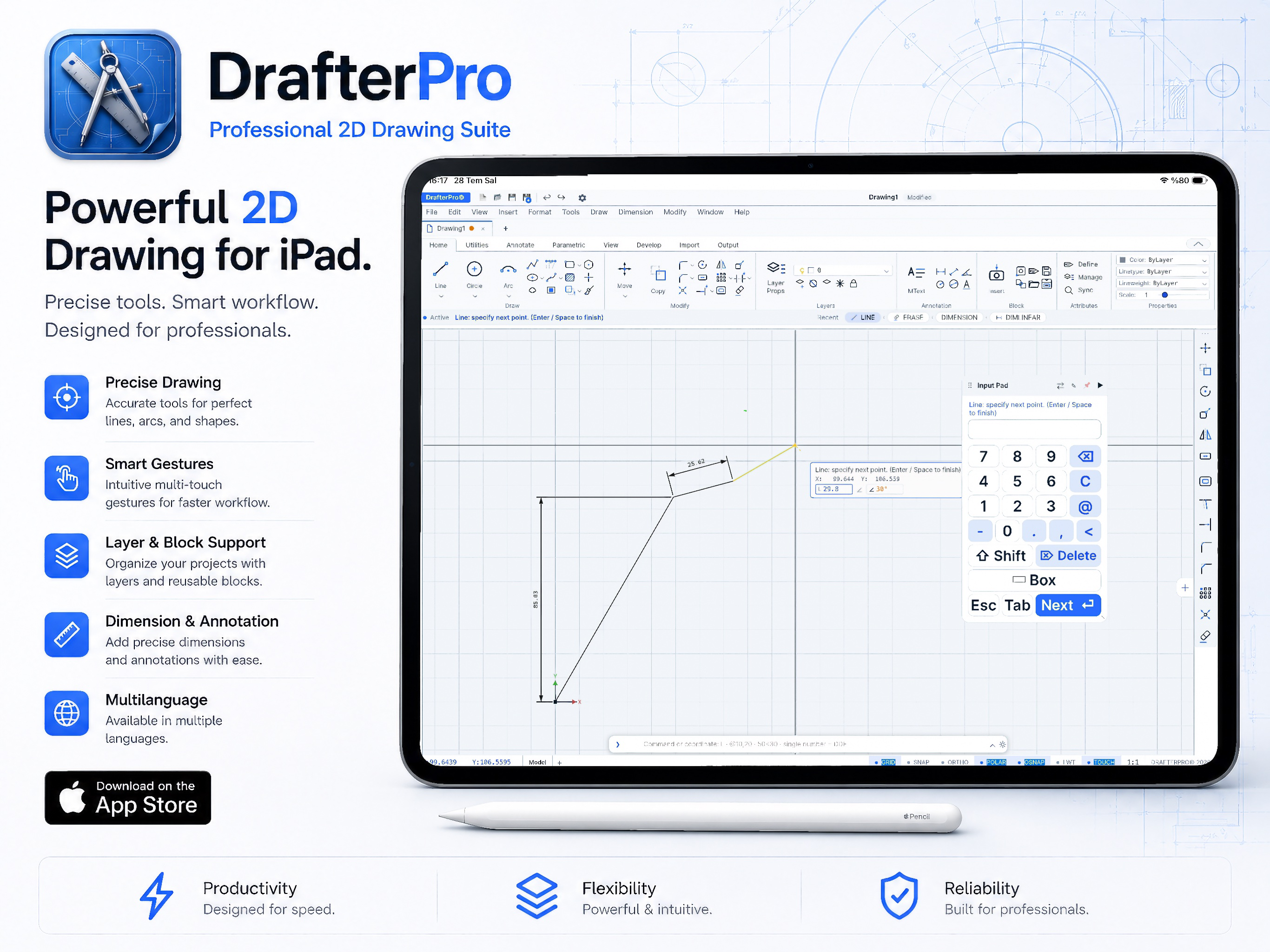 DrafterPro 2D CAD & DWG Editor screenshot 2