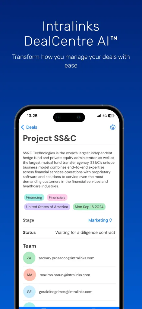Intralinks DealCentre AI™ - Business App | MWM
