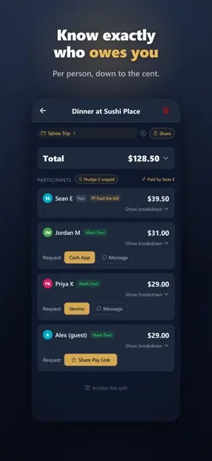 DivIt: Split Bills w/ Friends screenshot 1