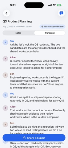 Autopen: Transcripts & Notes Screenshot 3 of 6