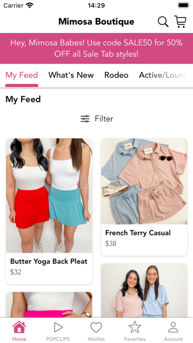 Mimosa Boutique Screenshot
