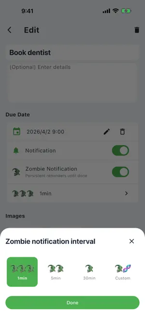 ZomRemind screenshot 4