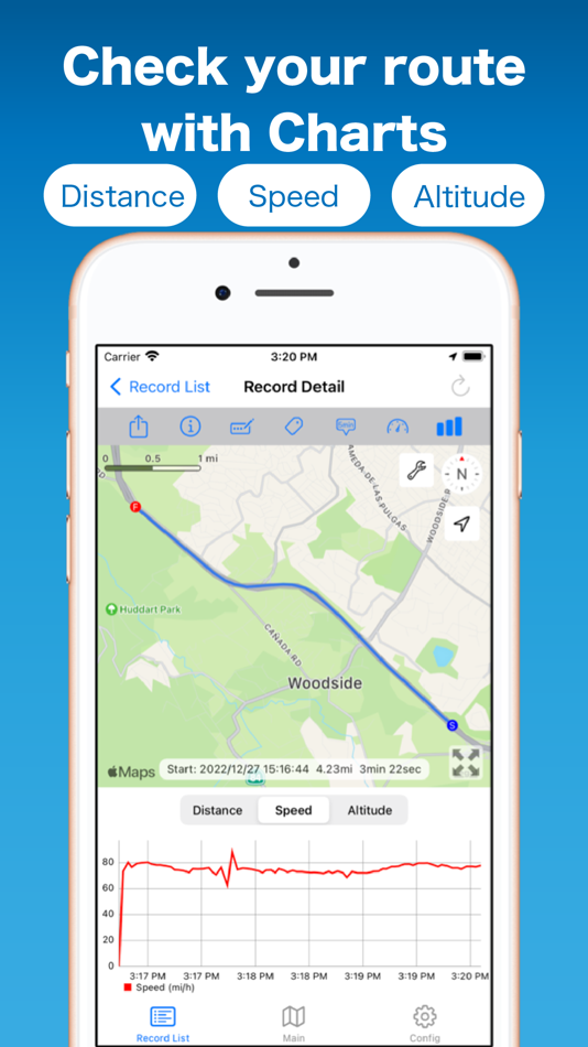 #3. WayLog - Simple GPS Tracker (iOS) 由: Tsuneki Kamura