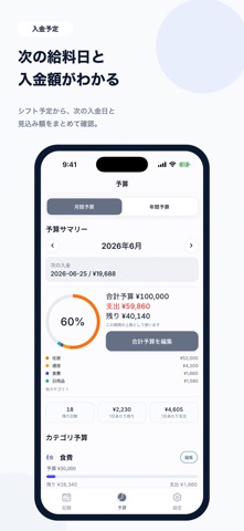 家計簿&シフト管理ShiftPay screenshot