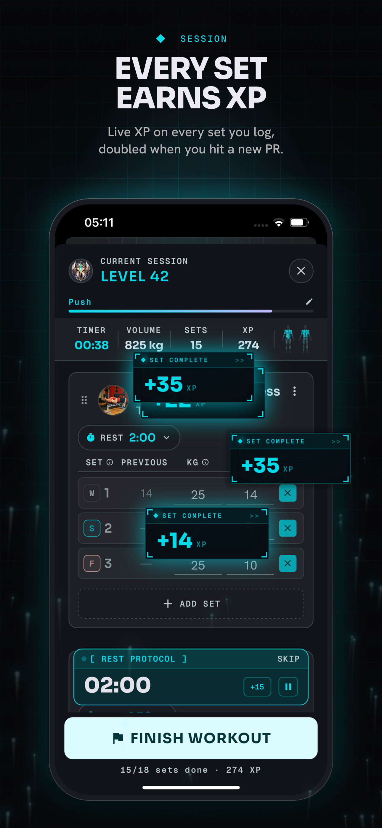 XPGym: Gamified Gym Tracker screenshot 5