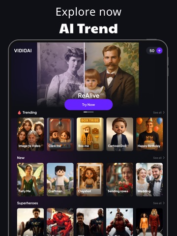AI Video Generator: VIDIOAI iPad screenshot