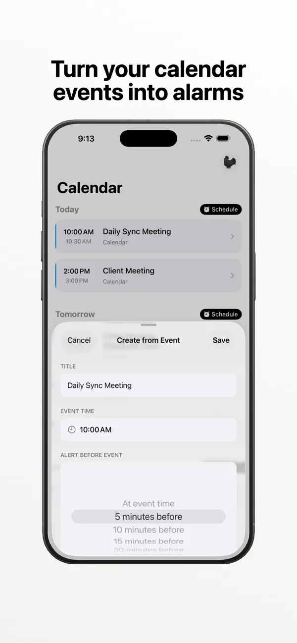 Screenshot #3 pour Rooster - Calendar Alarms