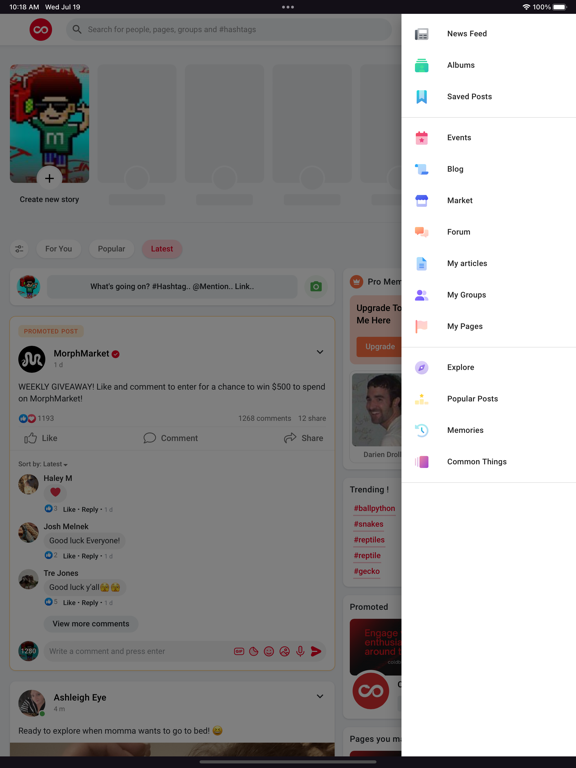 ColdBlooded Social iPad screenshot 9 - Social Networking app