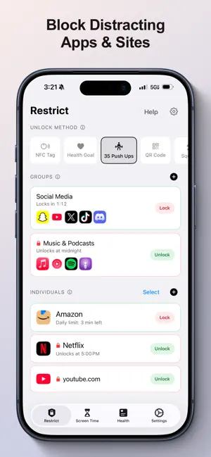 Descreened: App Blocker screenshot 1