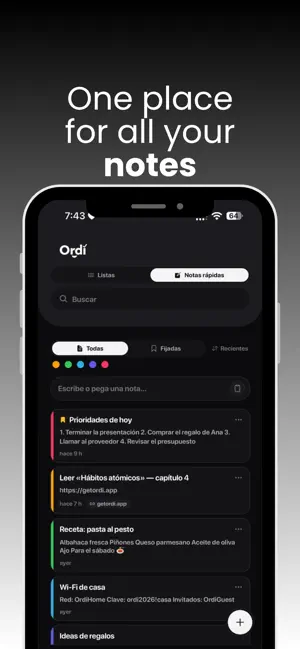 Ordi: One place for everything screenshot 2