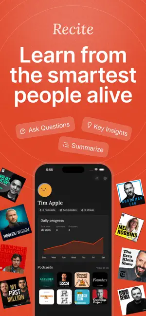 Recite: Daily Podcast Learning screenshot 1