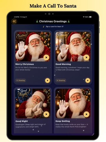 Santa Call: Talk to Santa App iPad screenshot