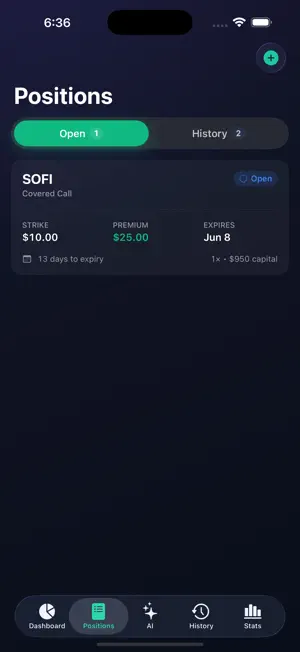 WheelAI: Options Wheel Tracker screenshot 2
