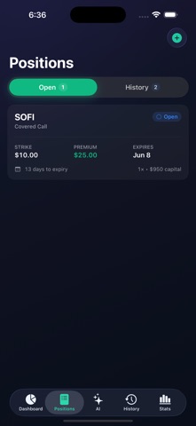WheelAI: Options Wheel Tracker Screenshot 2 of 5