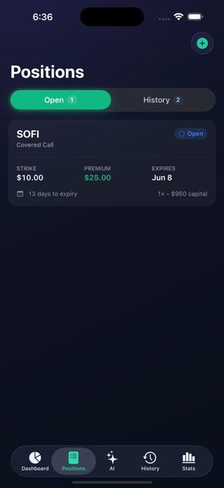 WheelAI: Options Wheel Tracker Screenshot 2 of 5