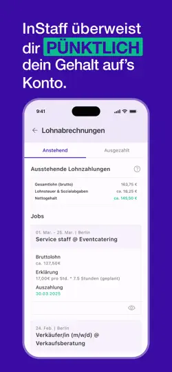 Screenshot von InStaff - Kurzfristige Jobs auf dem iPhone 5