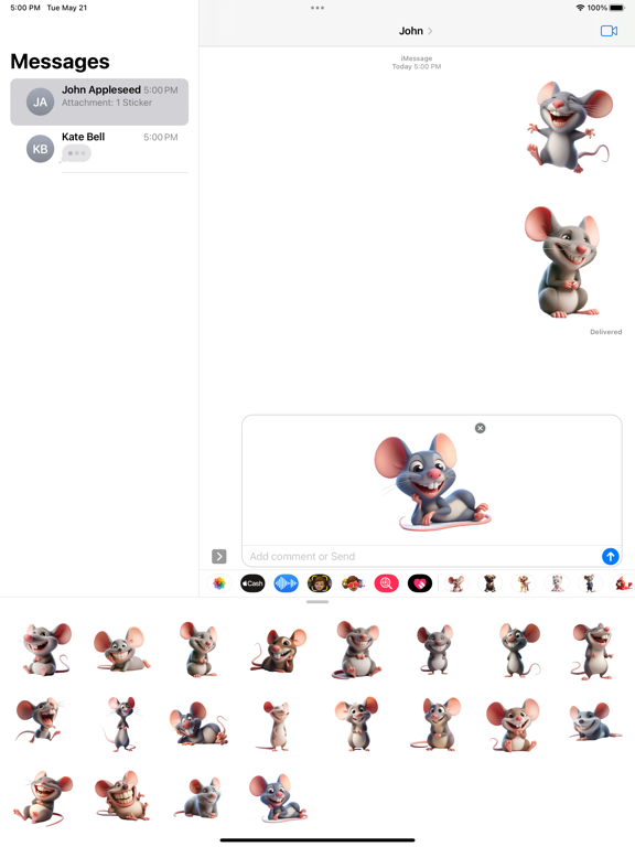 Screenshot #6 pour Happy Mouse Stickers