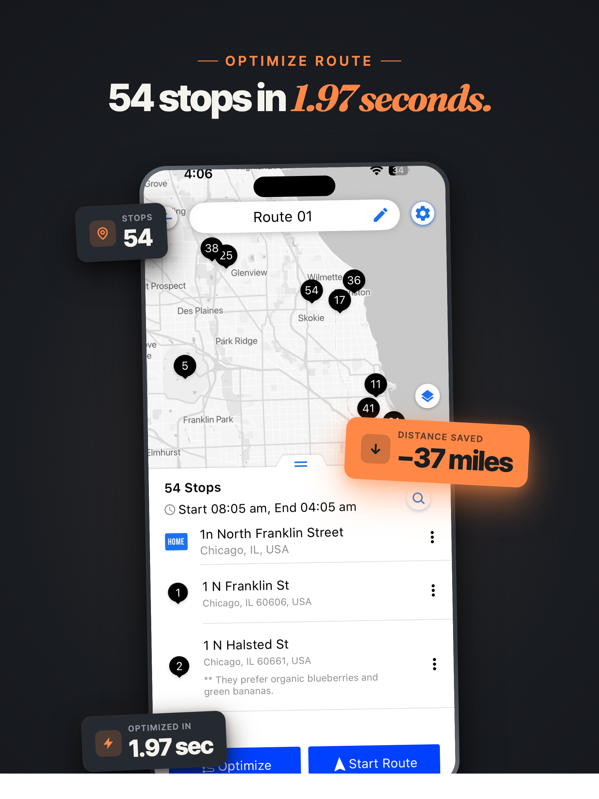 Upper: Delivery Route Planner