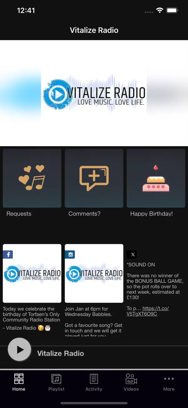 Screenshot #1 pour Vitalize Radio
