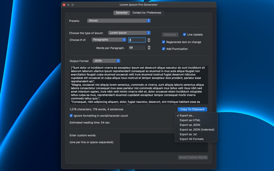 #5. Lorem Ipsum Pro Generator (macOS) Bởi: Think Forward Media