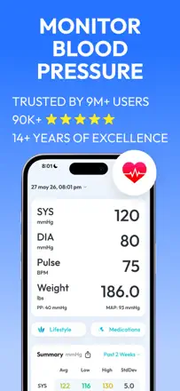 Blood Pressure Tracker SmartBP : capture d’écran 1 sur 10
