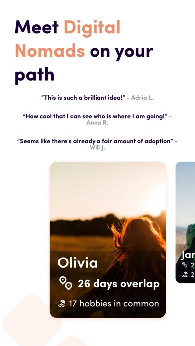 Punta: Meet Digital Nomads iPhone screenshot 1 - Travel app