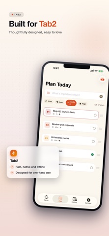 PriorityStack: Top Six iPhone screenshot