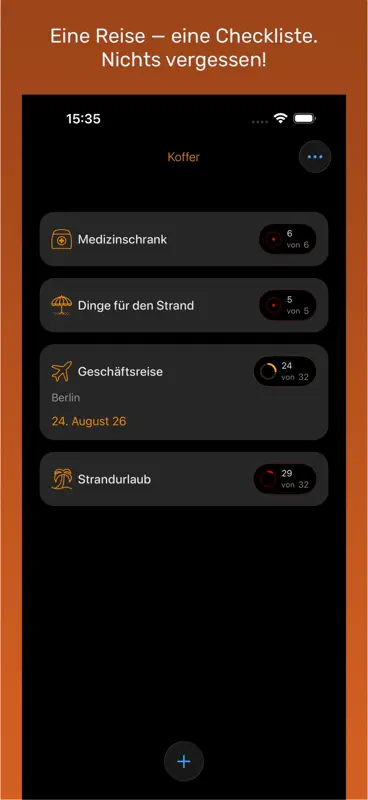 Checkliste für Koffer sachen screenshot 2 of 5