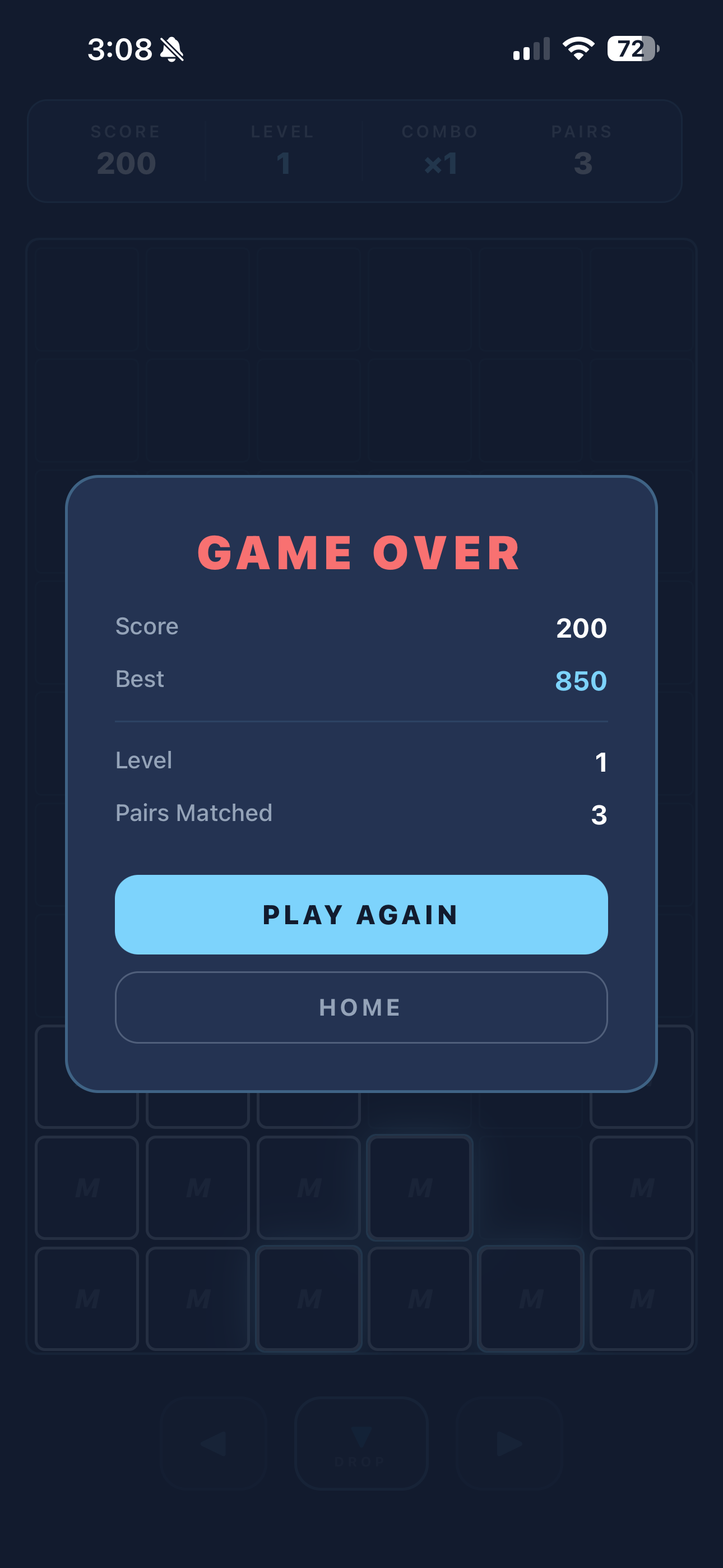 MemoryDrop: Brain Match Puzzle