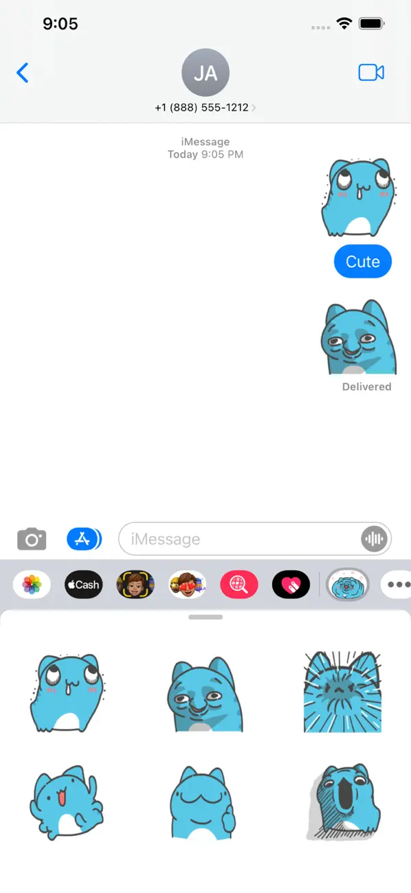 Screenshot #1 pour Pumpum Funny Blue Cat