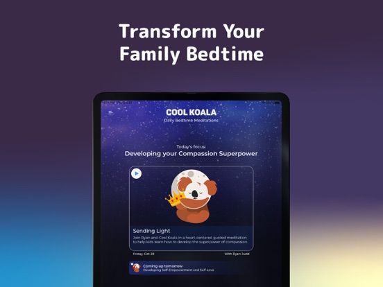 Cool Koala: Bedtime Meditation iPad screenshot 5 - Health & Fitness app