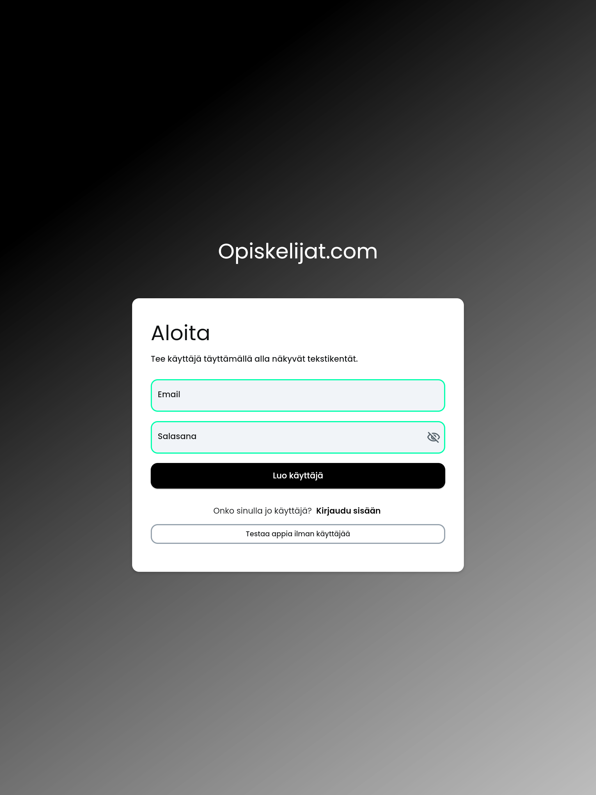 Opiskelijat.com sovellus