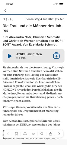 HORIZONT ePaper screenshot