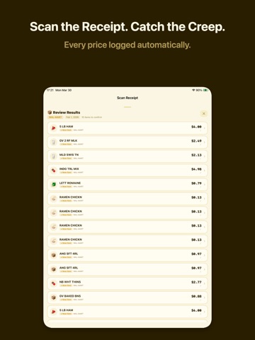 Price Book - Grocery Tracker iPad screenshot