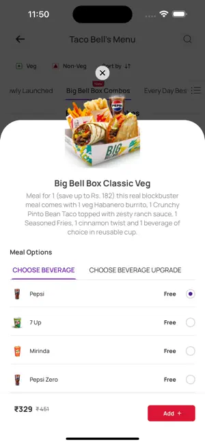 Taco Bell IN iPhone screenshot 3