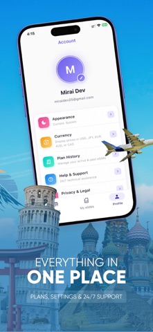 CloudOn: eSim & Travel Data Screenshot 2 of 6